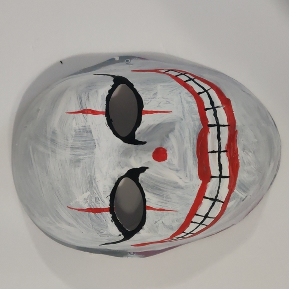 Hand painted OOAK creepy clown mask - Picture 2 of 2
